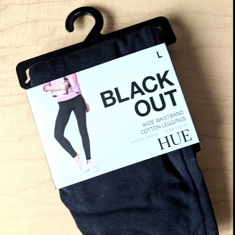 Navy cotton leggings (size L) by HUE - NWT